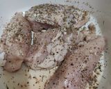A picture of step 1 of Chicken in Creamy Bacon Mushroom Sauce.