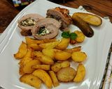 Spenótos krémsajttal és prosciuttoval töltött szűzérmék recept fázis 8 fotója