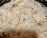 A picture of step 2 of English style Fish and Chips with Mushy Peas and Tartar Sauce.