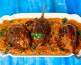 A picture of step 3 of Bharli Vangi [ Stuffed brinjal / stuffed eggplant].
