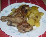 Kacsaszárnytő vele sült krumplival recept fázis 7 fotója