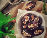 A picture of step 6 of Cream & Nuts filled dates.
