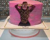 عکس مرحله 4 از دستور کیک روز دختر با تکنیک ابر و بادی🍰