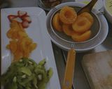 Hình bước làm 1 của món Bánh Crepe trái cây