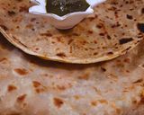 A picture of step 4 of Aloo ky Parathay.