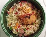 Foto langkah ke 6 dari resep Ramen Goreng Udang Pedas.