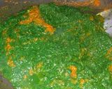 A picture of step 7 of No oil palak paneer.