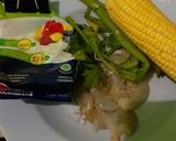 Foto langkah ke 1 dari resep Menu Sarapan Diet: Oatmeal Udang Jagung.