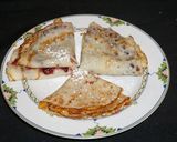 A picture of step 6 of CREPES OR VERY THIN PANCAKES. JON STYLE.