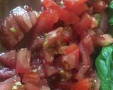 A picture of step 3 of Tomato Bruschetta - perfect for picnics.
