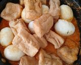 Foto langkah ke 3 dari resep Tahu Telur Bumbu Bali Leket.