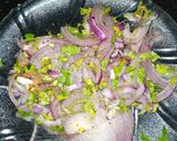 A picture of step 2 of Turkish Onion Salad.