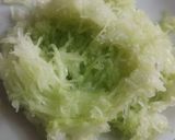 A picture of step 1 of Dudhi halwa.