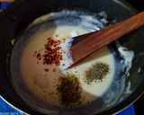A picture of step 6 of White Sauce Pasta.