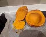 A picture of step 8 of Red kuri squash pie made from homemade puree.