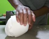 A picture of step 8 of Fondant recipe.