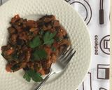A picture of step 3 of Zalouk salad.