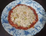 A picture of step 6 of Chili Garlic sauce with Fried Rice.