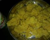 A picture of step 1 of Dhokla chaat.