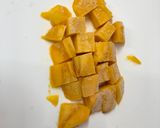 A picture of step 1 of Milk Mango Smoothie.