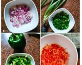A picture of step 2 of Chilli chicken.