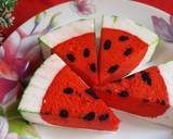 Cara Membuat Watermelon Pudding Cake Kue Pudding Semangka 9