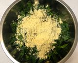 A picture of step 1 of Palak kofta curry.