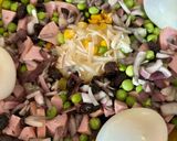 Une image de l'étape 3 de Salade mixte, version Olive.