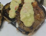 Foto del paso 9 de la receta: Sandwich de berenjena, pollo bbq y queso🧀🌯🥙🍆