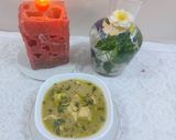 A picture of step 4 of Nawabi white paneer gravi.