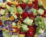 A picture of step 2 of Sweetcorn and Tomato Salad.