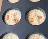 Une image de l'étape 2 de Mini quiches sans pâte au saumon fumé.