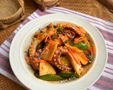 Hình bước làm 5 của món Bạch Tuộc Trộn Kim Chi