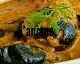 A picture of step 9 of Resturent style curd brinjal.