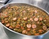 Une image de l'étape 28 de Lentilles corail aux saucisses, légumes, pistaches et coriandre.