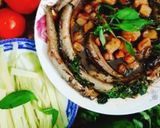 Hình bước làm 2 của món Cá kèo kho rau răm dùng kèm xoài keo