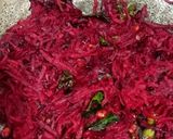A picture of step 2 of Beetroot Poriyal.