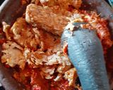 Foto langkah ke 6 dari resep 14. Sambel tempe teri kriuukk kempo (kemangi + klopo).