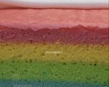 Foto langkah ke 5 dari resep Rainbow Cake with Cream Cheese Frosting, Super Yummy🤤😍.