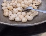 A picture of step 1 of Makhana cashew Burfi in few minutes - Rakshabandhan special.
