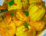 Foto langkah ke 6 dari resep Udang saos padang jagung manis.