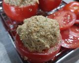 Une image de l'étape 2 de 🍅Tomate farcie à l'émincé blé et soja sauce tomate maison.