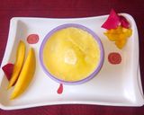 A picture of step 6 of Custard mango ice-cream.