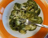 A picture of step 1 of Savory Broccoli and Speck Loaf Cake.