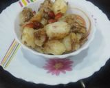 A picture of step 4 of Falahari Aloo.