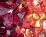A picture of step 2 of Beetroot Shorba.