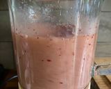 A picture of step 1 of Rose Fruit Leather - peach roll-ups.