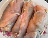Foto del paso 3 de la receta: Enrollado de pollo con jamón y queso