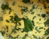 A picture of step 5 of Ladyfingers curry (bhindani kadhi).