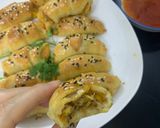 Hình bước làm 5 của món Bánh mì phô-mai vị cá… hộp 🐠